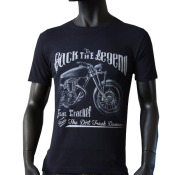 T-shirt col rond bleu marine