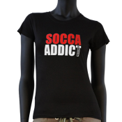 Tee-shirt col rond noir - SOCCA ADDICT