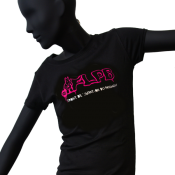 Tee-shirt fillette col rond noir - FRONT de LIBERATION du PANBAGNA