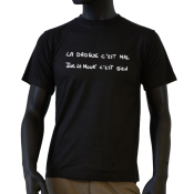 tee-shirt joe la mouk homme la drogue c'est mal