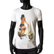 tee shirt blanc col rond
