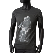 T-shirt Scooped Neck gris