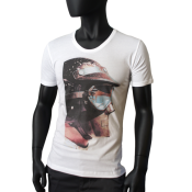 T-shirt Scooped Neck blanc