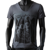 T-shirt col rond gris