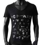 T-shirt col rond noir