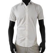 chemise homme manche courte blanc